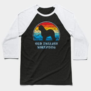 Old English Sheepdog Vintage Design Dog Baseball T-Shirt